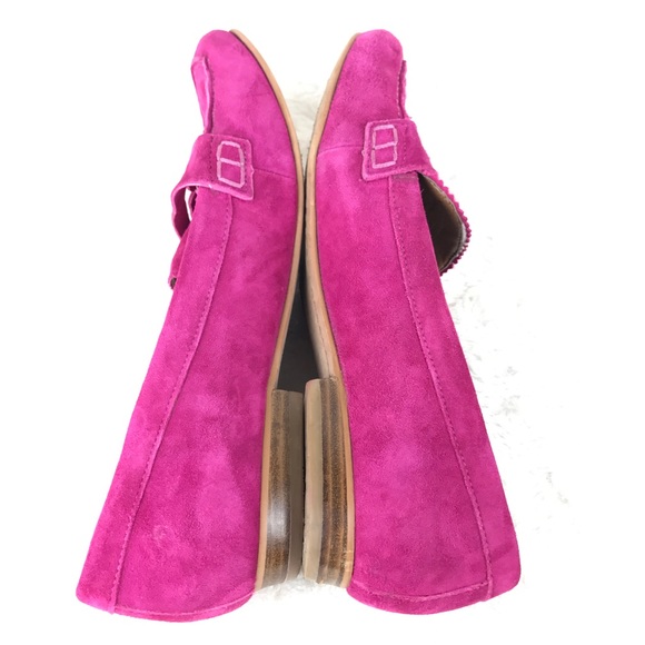 Sam Edelman Etiene Pink Suede Driving Loafers 8 - Picture 11 of 12